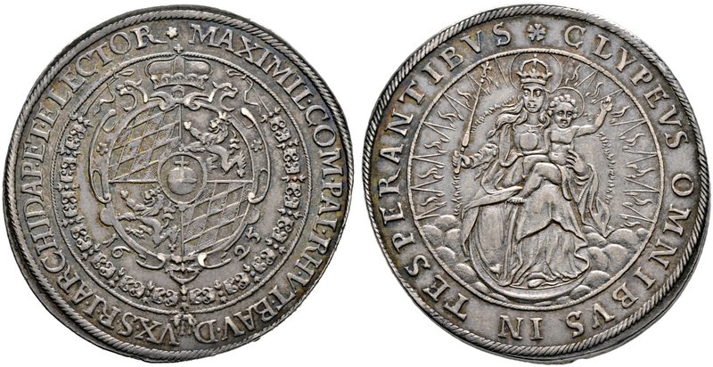 Bayern. Maximilian I. als Kurfürst 1623-1651. Madonnentaler 1625 -München-. Gekr...