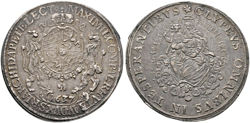 Bayern. Maximilian I. als Kurfürst 1623-1651. Madonnentaler 1637 -München-. Mit ...