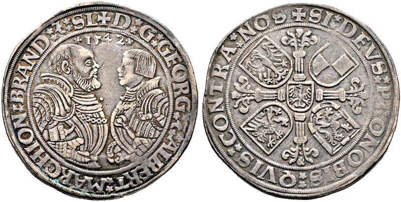 Brandenburg-Franken. Georg und Albrecht (IV. von Kulmbach, gen. Alcibiades) 1527...