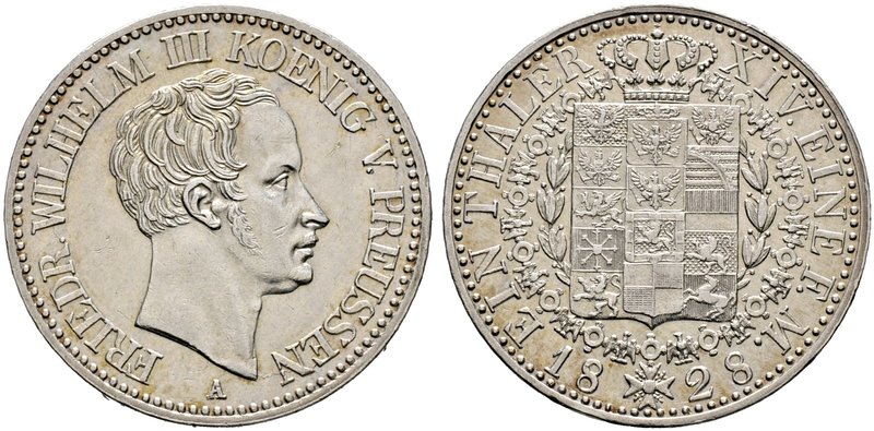Brandenburg-Preußen. Friedrich Wilhelm III. 1797-1840. Taler 1828 A. AKS 15, J. ...