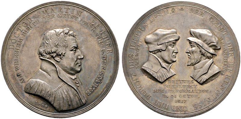 Brandenburg-Preußen. Friedrich Wilhelm III. 1797-1840. Silbermedaille 1817 von D...