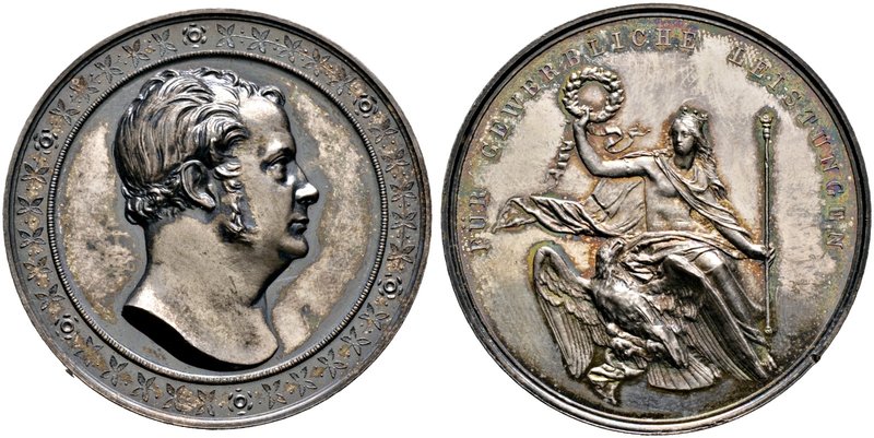 Brandenburg-Preußen. Friedrich Wilhelm IV. 1840-1861. Silberne Prämienmedaille o...