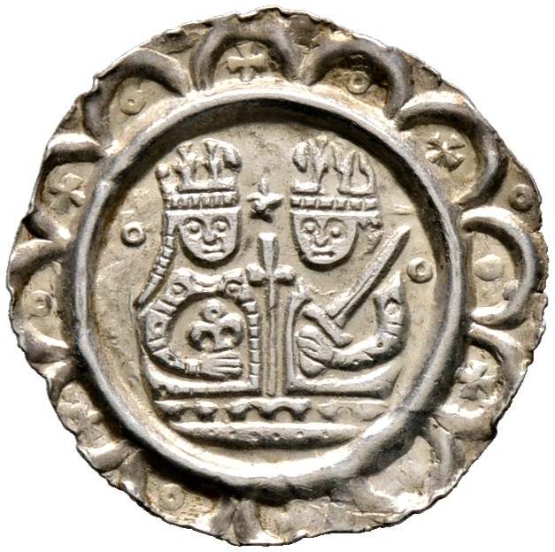Donauwörth, königliche Münzstätte. Heinrich VI. 1190-1197. Brakteat. Wie vorher,...