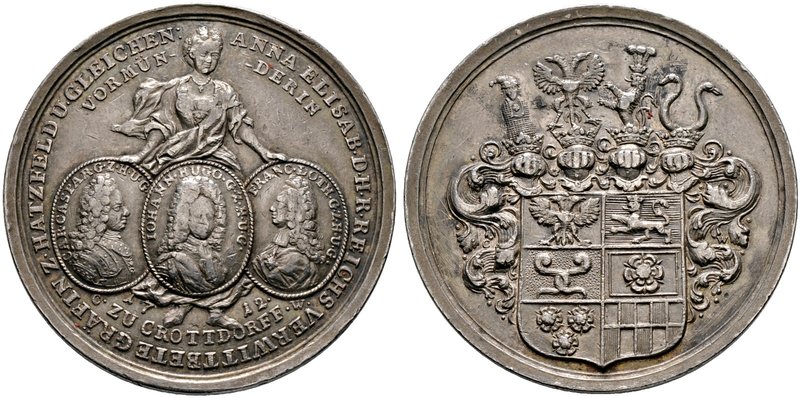 Hatzfeld, Grafschaft. Anna Elisabeth von Hatzfeld-Gleichen 1708-1713, Witwe Seba...