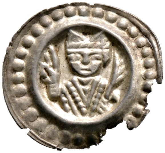 Konstanz, Bistum. Konrad II. von Tegerfelden 1209-1233. Brakteat 1210-1230. Mitr...