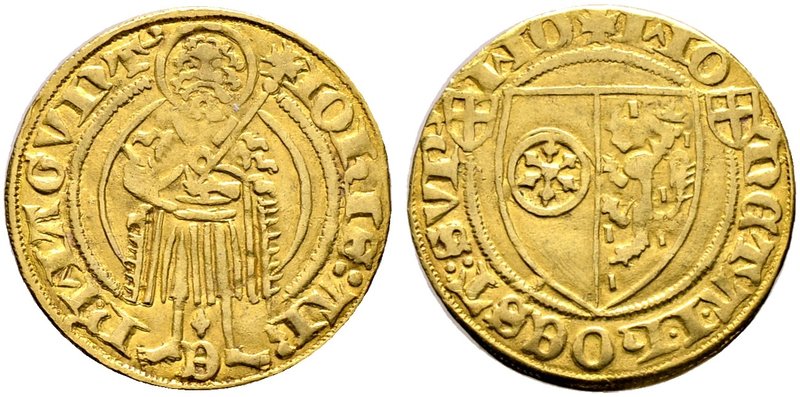 Mainz, Erzbistum. Johann II. von Nassau 1397-1419. Goldgulden o.J. (1409/13) -Hö...
