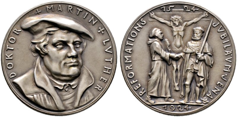 Medailleure. Goetz, Karl (1875-1950). Mattierte Silbermedaille 1924. Auf das 400...