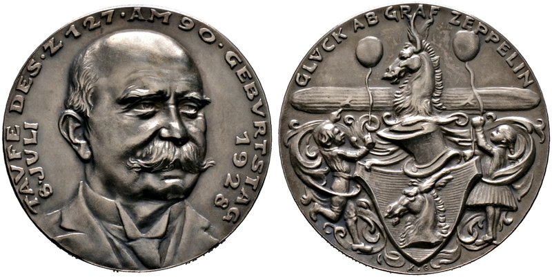 Medailleure. Goetz, Karl (1875-1950). Mattierte Silbermedaille 1928. Auf die Tau...