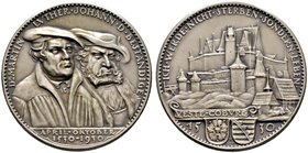 Medailleure. Goetz, Karl (1875-1950). Mattierte Silbermedaille 1930. Auf Luthers Aufenthalt auf der Veste Coburg während des Augsburger Reichstages 15...