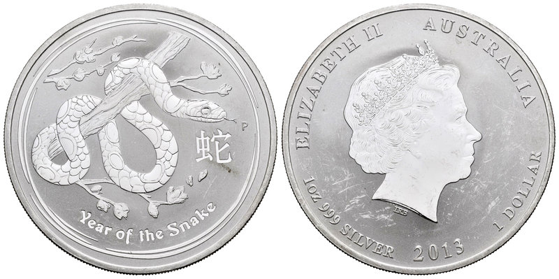 Australia. Elizabeth II. 1 dollar. 2013. Perth. P. (Km-18,31). Ag. 31,11 g. Year...