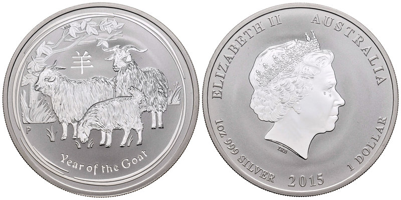 Australia. Elizabeth II. 1 dollar. 2015. Perth. P. (Km-no cita). Ag. 31,10 g. Ye...