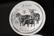 Australia. Elizabeth II. 10 dollars. 2015. P. Ag. 311,04 g. Year of the Goat. PR. Est...250,00.