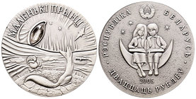 Belarus. 20 rublos. 2005. (Km-94). Ag. 26,63 g. Little Prince, with the transparent zircon. Con certificado. UNC. Est...50,00.