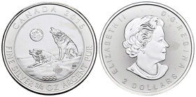 Canada. Elizabeth II. 2 dollars. 2016. (Km-1915). Ag. 31,11 g. Wolfs. PR. Est...25,00.