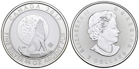 Canada. Elizabeth II. 2 dollars. 2017. Ag. 23,33 g. Wolf. PR. Est...20,00.
