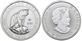 Canada. Elizabeth II. 8 dollars. 2017. Ag. 46,66 g. Grizzly. PR. Est...45,00.
