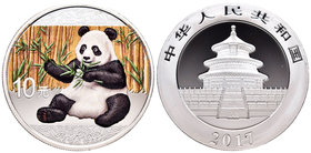 China. 10 yuan. 2017. Ag. 31,10 g. Panda. PR. Est...40,00.