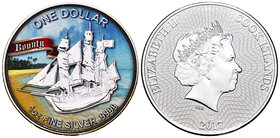 Cook Islands. Elizabeth II. 1 dollar. 2017. Ag. 31,11 g. Bounty. Coloured. Tirada de 2000 piezas. Con certificado. PR. Est...40,00.