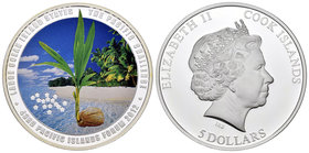 Cook Islands. Elizabeth II. 5 dollars. 2012. Ag. 20,25 g. Coloured Edition. 43rd Pacific Islands Forum. PR. Est...30,00.