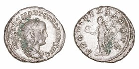 Gordiano III
Antoniniano. AR. (238-244). R/PROVIDENTIA AVG. 4.80g. RIC.4. Restos de verdín. MBC.