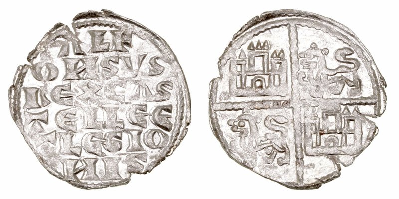 Corona Castellano Leonesa
Alfonso X
Dinero. AR. Sin marca de ceca. Dinero alfo...