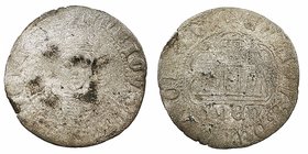 Corona Castellano Leonesa
Enrique IV
Cuartillo. VE. Jaén. Con ley. IAEN bajo el castillo. AB.746. (BC-).