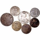 Lotes de Conjunto
AE. Lote de 7 monedas. Falsas de época. Felipe V (2), Carlos III y Carlos IV (4). Dos de ellas con resellos de parrilla y otra con ...