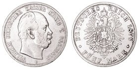 Alemania Guillermo I
5 Marcos. AR. 1876 B. 27.47g. KM.503. MBC-.