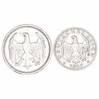 Alemania
AR. Lote de 2 monedas. 2 Marcos 1925 A y 3 Marcos 1924 A. KM.43. MBC.