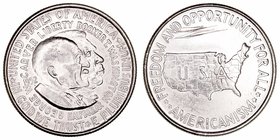 Estados Unidos
1/2 Dólar. AR. 1952. Booker T. Washington & George Washington Carver. 12.64g. KM.200. Rayas en reverso. (EBC/EBC-).