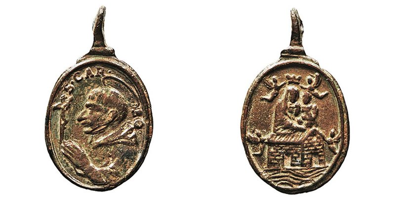 Religiosas
Medalla. AE. (siglo XVII). S. Carlos Borromeo y N. S. de Loreto. 20....