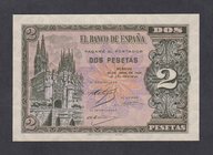 Estado Español, Banco de España
2 Pesetas. Burgos, 30 abril 1938. Serie C. ED.429a. SC.