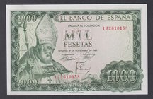 Estado Español, Banco de España
1000 Pesetas. 19 noviembre 1965. Serie 1J. ED.471b. SC.