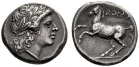  The Collection of Roman Republican Coins of a Student and his Mentor Part III   Didrachm circa 234-231, AR 6.36 g. Laureate head of Apollo r. Rev. RO...