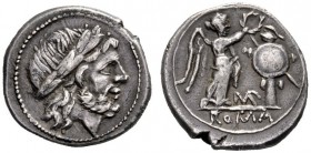  The Collection of Roman Republican Coins of a Student and his Mentor Part III   Victoriatus, uncertain mint circa 211-208, AR 3.17 g. Laureate head o...