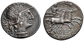  The Collection of Roman Republican Coins of a Student and his Mentor Part III   P. Calpurnius. Denarius 133, AR 3.83 g. Helmeted head of Roma r.; beh...