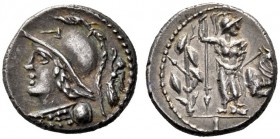  The Collection of Roman Republican Coins of a Student and his Mentor Part III   The Bellum Sociale . Denarius, mint moving in Campania (?) circa 88-8...