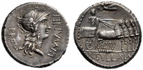  The Collection of Roman Republican Coins of a Student and his Mentor Part III   L. Cornelius Sulla Imperator with L. Manlius Torquatus Proquaestor. D...