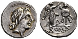  The Collection of Roman Republican Coins of a Student and his Mentor Part III   Anonymous issues. Quinarius, uncertain mint 81, AR 1.83 g. Laureate h...