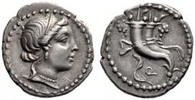  The Collection of Roman Republican Coins of a Student and his Mentor Part III   Q. Denarius, uncertain mint 81, AR 3.66 g. Diademed head of Venus r. ...
