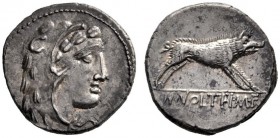 The Collection of Roman Republican Coins of a Student and his Mentor Part III   M. Volteius M. f. Denarius 78, AR 3.98 g. Head of Hercules r., wearin...