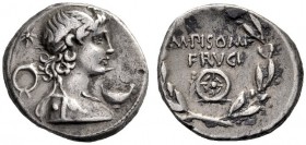  The Collection of Roman Republican Coins of a Student and his Mentor Part III   M. Calpurnius M. f. Frugi. Denarius 61, AR 3.91 g. Terminal bust of M...