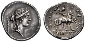  The Collection of Roman Republican Coins of a Student and his Mentor Part III   M. Aemilius Lepidus. Denarius 61, AR 3.83 g. Laureate and diademed fe...