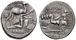  The Collection of Roman Republican Coins of a Student and his Mentor Part III   M. Aemilius Scaurus, P. Plautius Hypsaeus. Denarius 58, AR 3.83 g. M·...