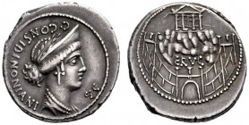  The Collection of Roman Republican Coins of a Student and his Mentor Part III   C. Considius Nonianus. Denarius 57, AR 4.02 g. C·CONSIDI·NONIANI Diad...