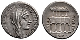  The Collection of Roman Republican Coins of a Student and his Mentor Part III   P. Fonteius P.f. Capito . Denarius 55, AR 3.73 g. [P·]FONTEIVS·CAPITO...