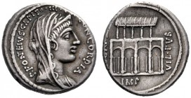  The Collection of Roman Republican Coins of a Student and his Mentor Part III   P. Fonteius P.f. Capito . Denarius 55, AR 3.83 g. P·FONTEIVS·CAPITO·I...