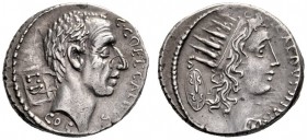  The Collection of Roman Republican Coins of a Student and his Mentor Part III   L. Coelius Caldus. Denarius 51, AR 3.81 g. C·COEL·CALDVS Head of C. C...