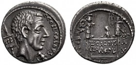  The Collection of Roman Republican Coins of a Student and his Mentor Part III   L. Coelius Caldus. Denarius 51, AR 4.09 g. C·COEL·CALDVS Head of C. C...