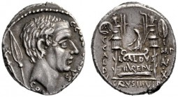  The Collection of Roman Republican Coins of a Student and his Mentor Part III   L. Coelius Caldus. Denarius 51, AR 3.73 g. C·COEL·CALDVS Head of C. C...